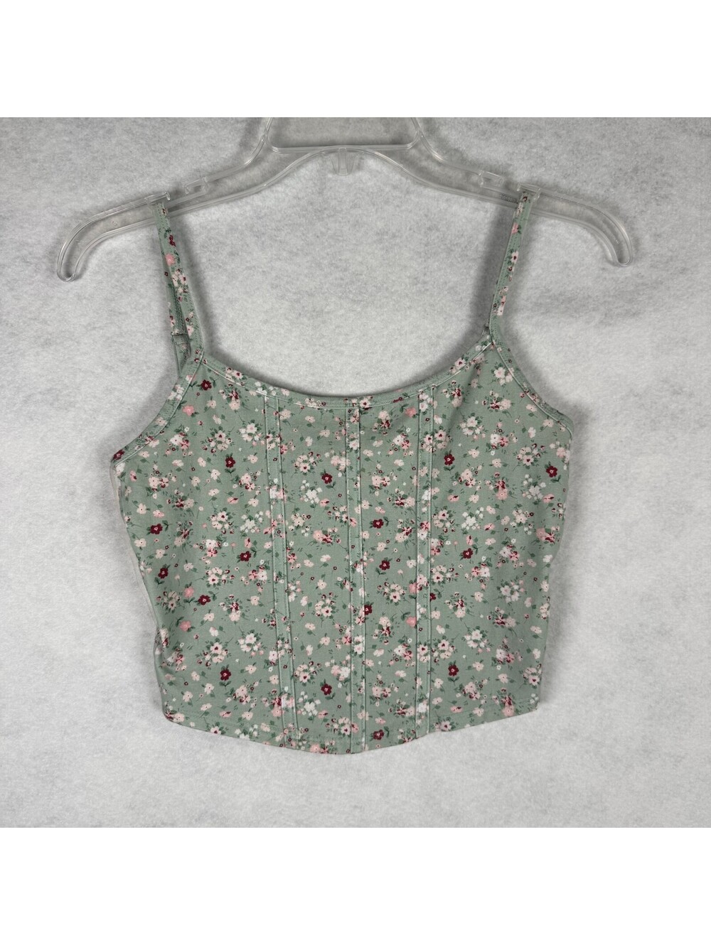 RSQ Large Floral Print Cotton Spandex Crop Top Large
